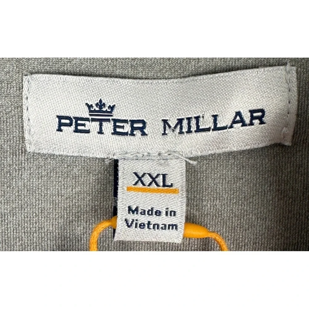 NEW Peter Millar Crown Sport Sweatshirt Mens 2XL White Quarter Zip Golf Pullover